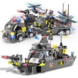 Lego, военно-морской конструктор, самолет, игрушка, дорожная полиция, DIY, 3-7 лет