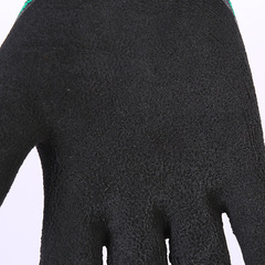 凱誠發泡王手套乳膠皺紋浸膠皮帶膠半掛加厚耐磨防滑幹活勞保防護