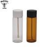 Cross -border new 64mm glass medicine box with a spoon with spoon storage bottle glass smoke furnishings manufacturer