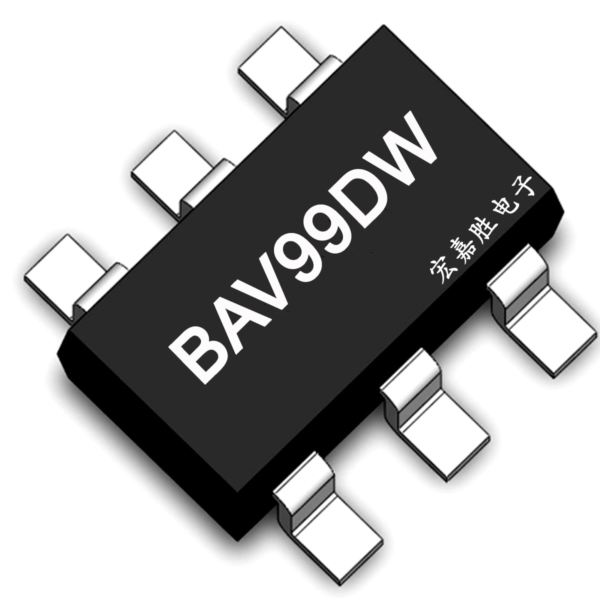直销国产开关管BAV99DW 丝印KJG SOT-363 贴片二极管 开关二极管