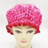 Manufactor Direct selling Dot printing Satin PEVA waterproof double-deck Shower cap adult Bathing cap Anti-oil Dust cap