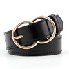 Belt, ring, golden fashionable buckle, decorations, jeans for elementary school students