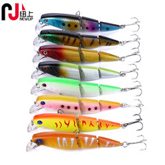 Spinning Lure Multi-jointed Fish Bait 10.5CM/14G Sea Fishing Breaking 3 Sections Simulation Minnow Lure Simulation Lure Wholesale