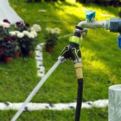 Garden irrigation faucet three-way diverter courtyard American garden plastic diverter garden tool connector