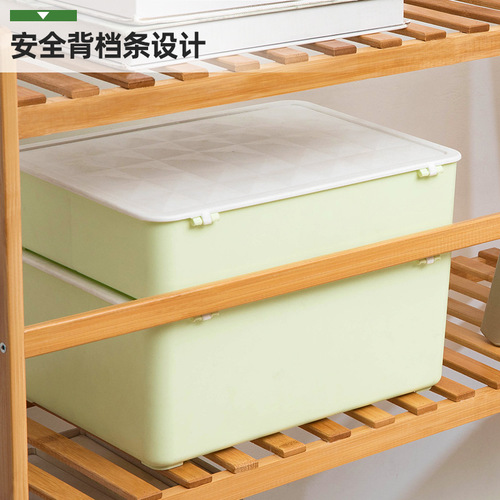 Kitchen storage rack multi-layer multi-functional floor-standing storage rack dining room living room home finishing assembly mobile shelf wooden