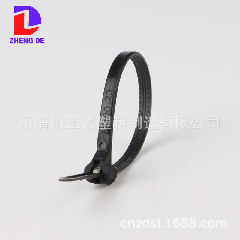 不锈钢嵌片尼龙扎带3x100mm 头部镶不锈钢片船用扎带200条