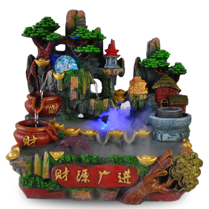 新品金蟾婚庆礼物实用礼品优质树脂假山鱼缸义乌工艺品家居摆设|ms