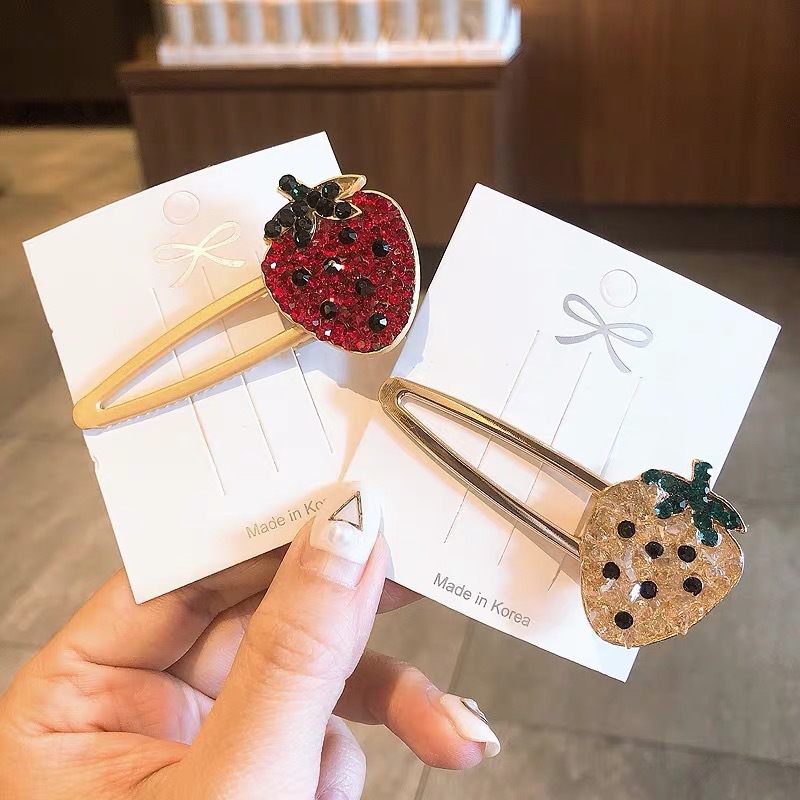 Crystal Material Cute Women's Fruit Crystal Hair Clip