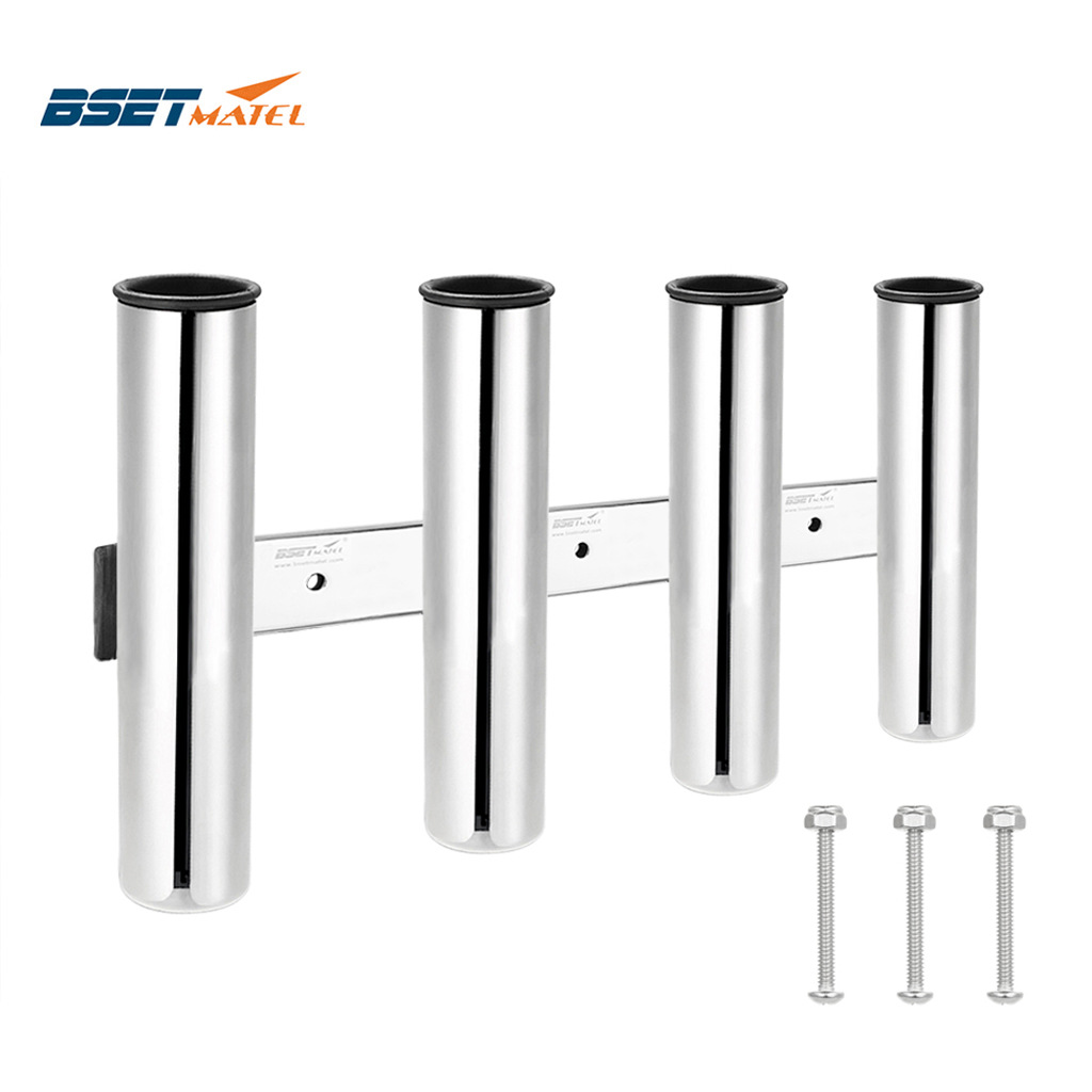 跨境不锈钢四连桶船用鱼竿座四联筒鱼竿支架钓鱼船鱼 阿里巴巴