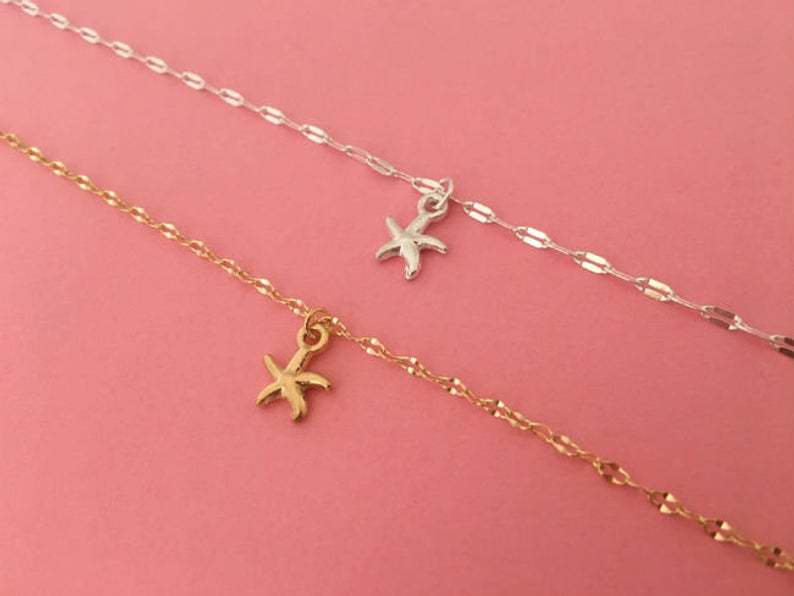 Simple Starfish Pendant Anklet Fashion Alloy Starfish Anklet display picture 4