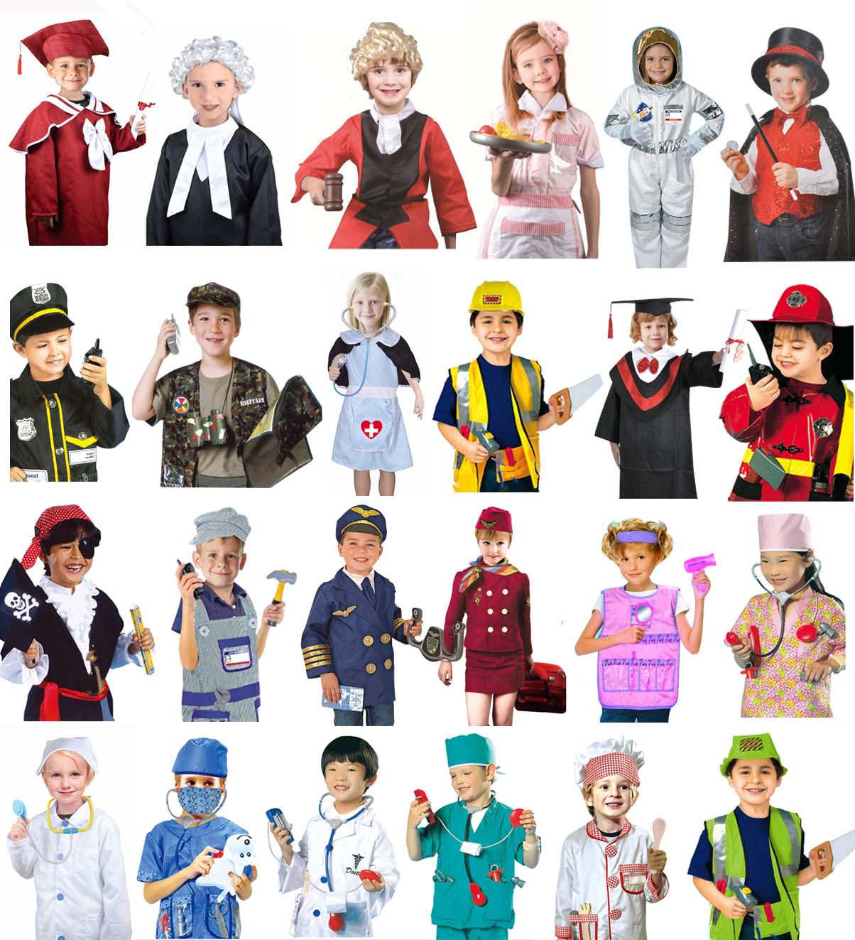 万圣节cosplay消防服道具服儿童制服表演出飞行程厨师医生护士