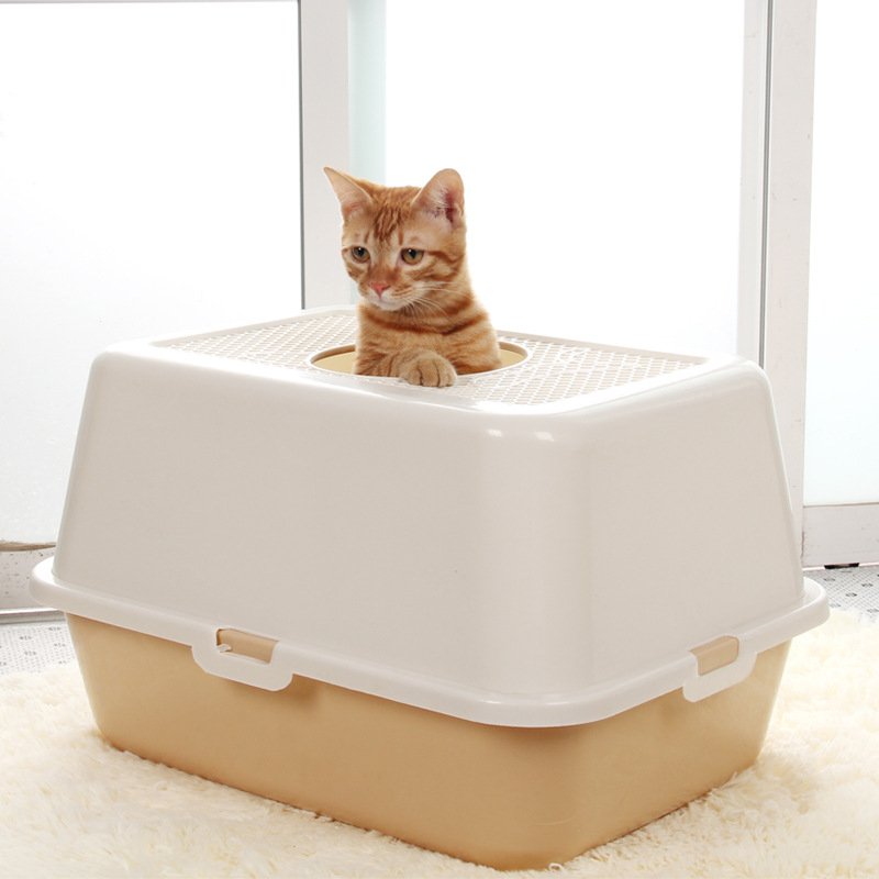 1+1 해외직구 고양이화장실 두부모래삽  // 옵션 : 완전 밀폐형 - 대형 50 * 40 * 32cm) (상자에 20 개) - 핑크