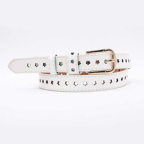 Manufacturer Direct Sales Hollow Needle Buckle Women's Belt Casual Matchable Korean Style Belt Student Jeans Decorative Belt