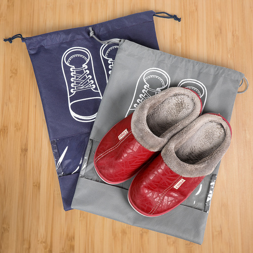 Shoe storage bag, new Korean style travel shoe storage bag, anti-dust, drawstring shoe bag, household non-woven storage