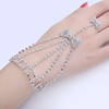 New Diamond Ring Integrated Chain Latin Dance Bracelet Fashion Tide Girl Mixing Bracelet