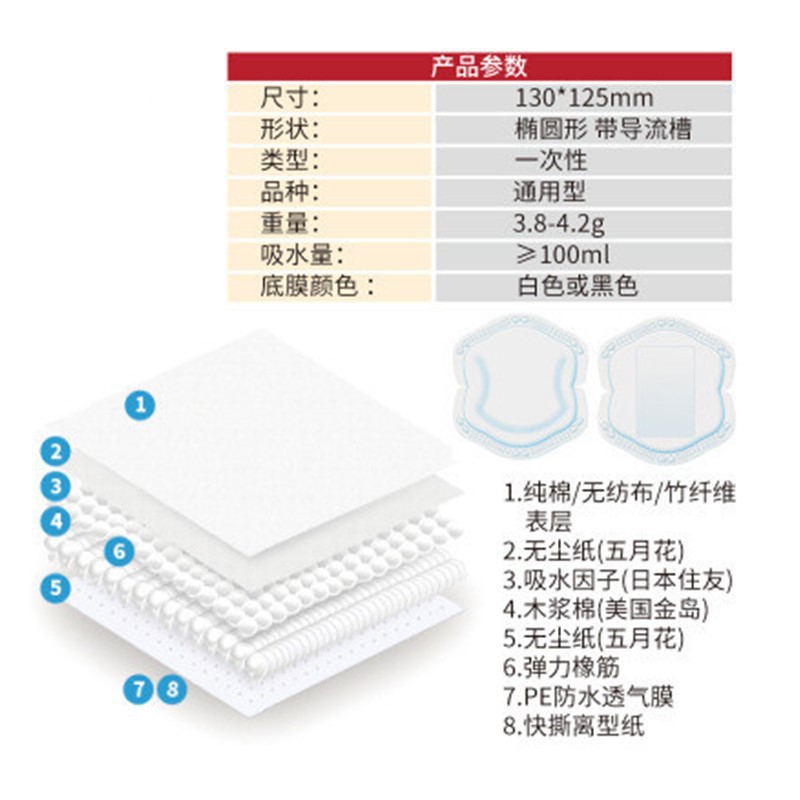 厂家定制一次性防溢乳垫3D超薄胸贴 吸收力强 防漏溢奶柔软护胸贴|ms
