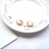 Demi-season cute earrings from pearl, simple and elegant design