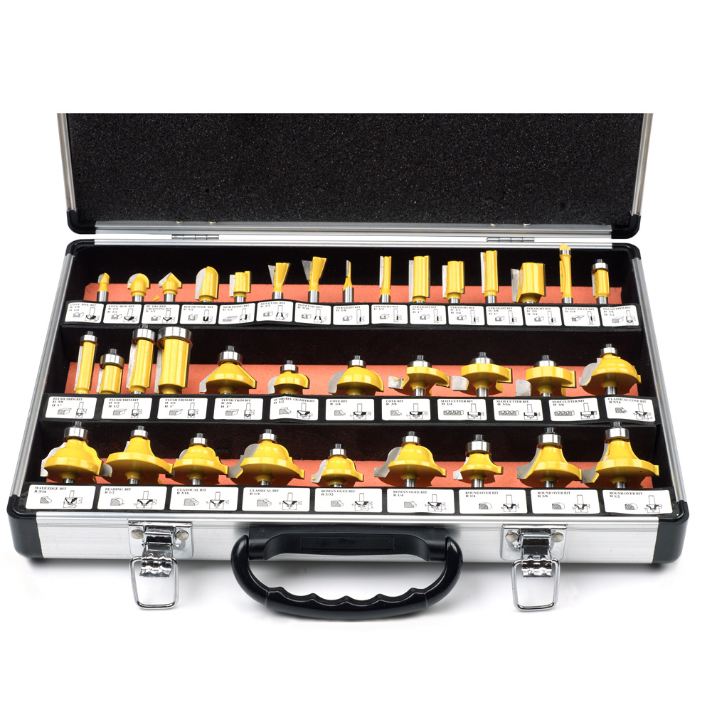 35-Piece Woodworking Milling Cutter