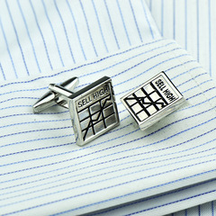 【English & Bold】ixiukou Stock Dealer High-Fly Low-Dip Bull Market Cufflinks 160999
