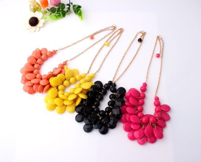 100g Weight Jewelry Set Classification Earrings + Necklace Quantity Holiday, Daily Occasion Alloy, Plastic, Resin Material Water Droplets Pattern Women's Gender Plating Design Lady Style Lady Water Droplets Alloy Plastic Resin Plating Women's Jewelry Set 15