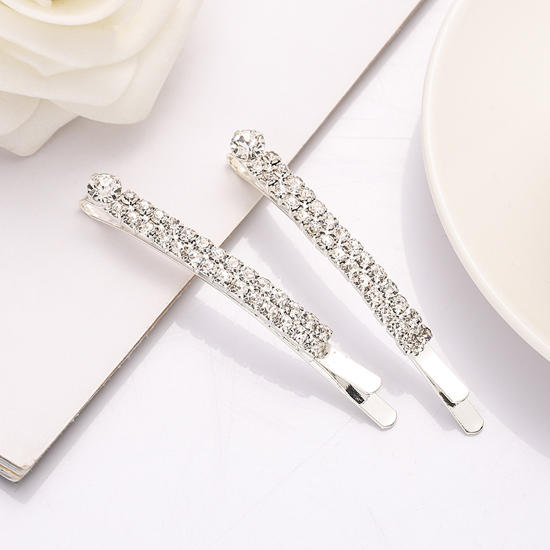 Estilo coreano exquisito horquilla clip lateral palabra clip 888 rhinestone accesorios para el cabello clip pequeño tocado entrega de una pieza