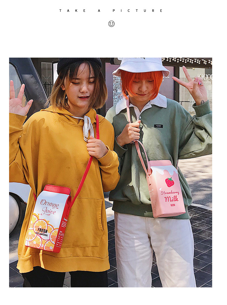 397g Weight Polyester Lining Material Magnetic Buckle Closure Type Single Shoulder Strap Strap Type Square Bag Bags Type Casual, Daily Occasion Pu Leather Material Fruit Pattern All Seasons Season Women'S Gender Cute Style Square Shape Orange, Rose Red Color Small Size Women's Small Pu Leather Square Bag Shoulder Bag 7