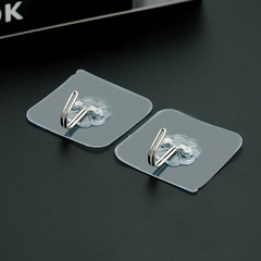 Hook adhesive sticker for wall mounting, load-bearing suction cup kitchen hooks, invisible adhesive, no drilling required, door-mounted adhesive hooks