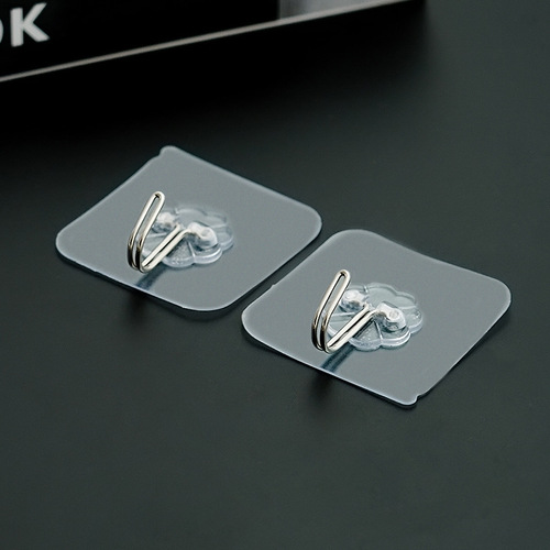 Hook adhesive sticker for wall mounting, load-bearing suction cup kitchen hooks, invisible adhesive, no drilling required, door-mounted adhesive hooks