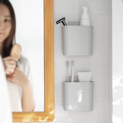 卫生间吸壁式牙刷置物架浴室免打孔壁挂电动牙刷筒收纳架