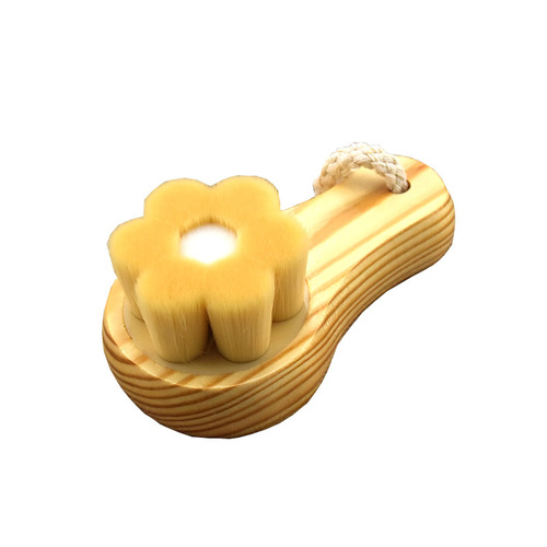 New facial cleansing brush Plum concave face wash brush Deep cleansing soft fiber hair racket-shaped face wash tool