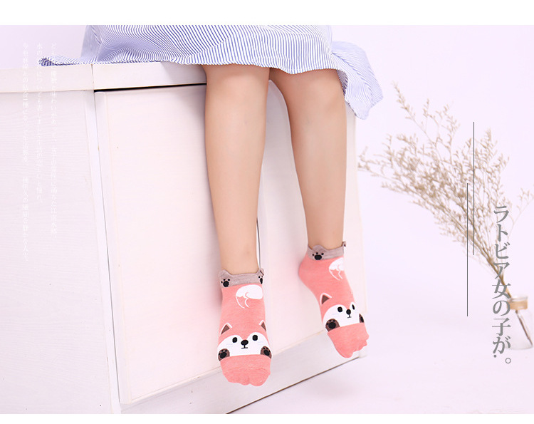 New Socks Wholesale Korean Fashion Female Cotton Socks Cartoon Cute Socks Boat Socks display picture 7