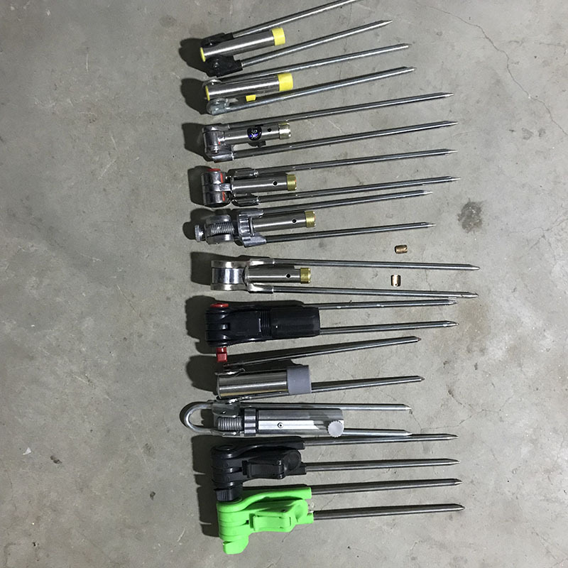 微调台钓鱼竿炮台地插不锈钢渔具手竿架竿架杆各种炮台渔具批发|ms