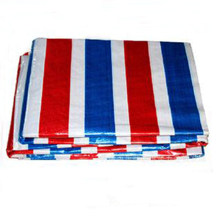 彩条布红蓝白塑料篷布防水雨布 彩条布防水布防雨布塑料布三色布