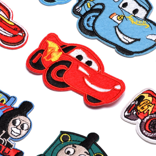 Children's patch patches for down clothes, jeans patch holes, cartoon car truck head decals, direct sales can be customized