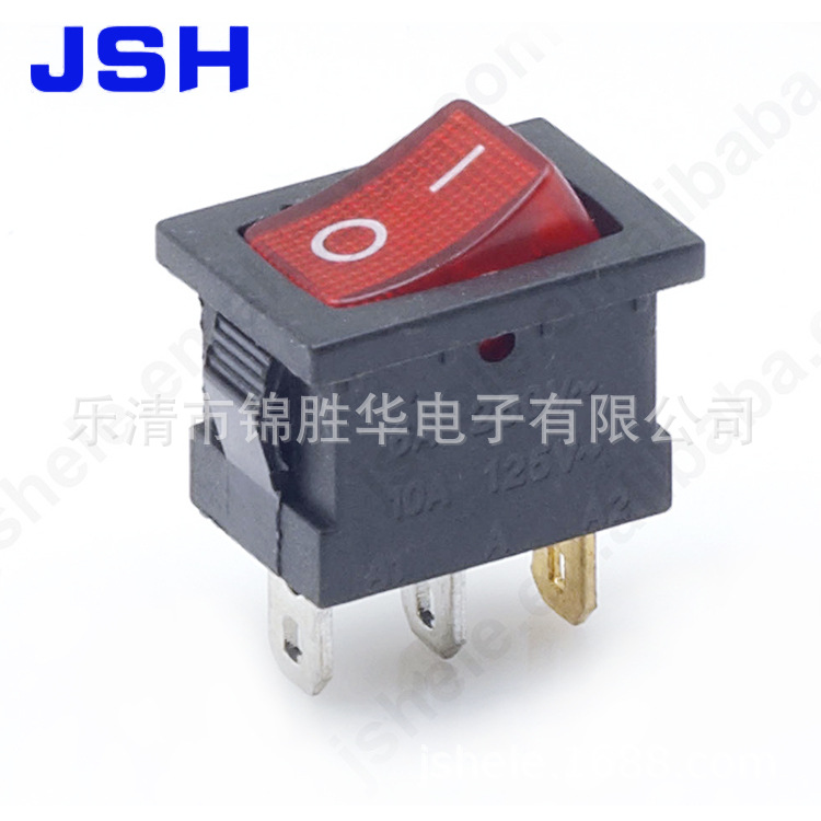 黑白色船型开关KCD1两脚三脚两档短脚船型开关