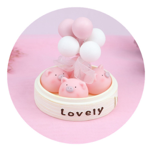 Creative Romantic Pig Mickey Mouse Balloon Car Interior Decor Car Ornament Baking Cake Decoration Ornament