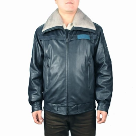 男式真皮皮衣;男式休闲裤;毛领