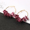 Fashionable earrings, cloth, Korean style, bright catchy style, flowered