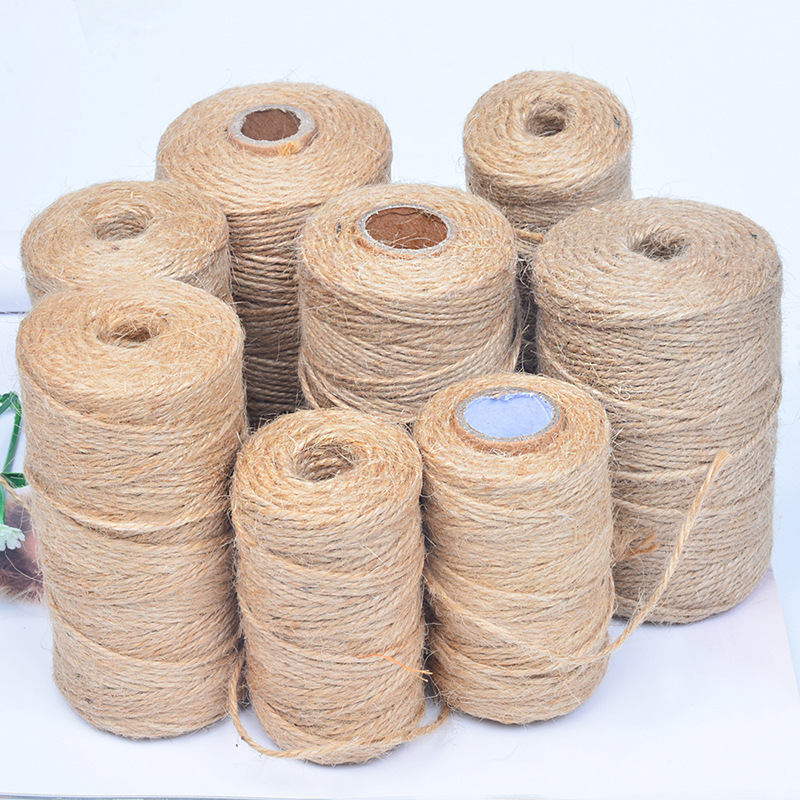 麻绳diy手工辅料编织吊牌照片墙专用包装3股2mm工艺品细麻绳麻线