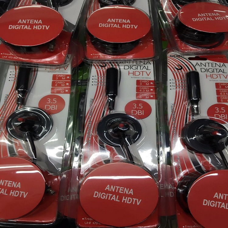 Antena de TV Digital DVB-T2/DTMB – HD, con Receptor, para Interiores