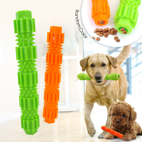 TPR Pet Dog Chewing Toy, Grinding Stick for Oral Hygiene, Feedable with Dog Food, Snack Dispensing, Smart Bone, Small and Large Sizes