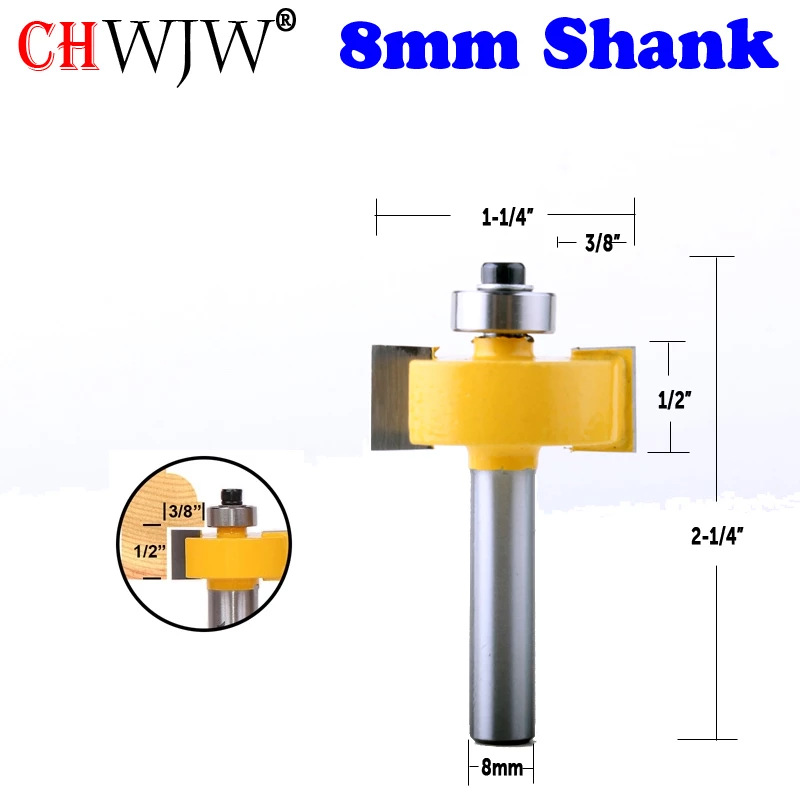 8MM柄出口雕刻机铣刀 滚珠T型刀8*1-1/4（31.75MM）