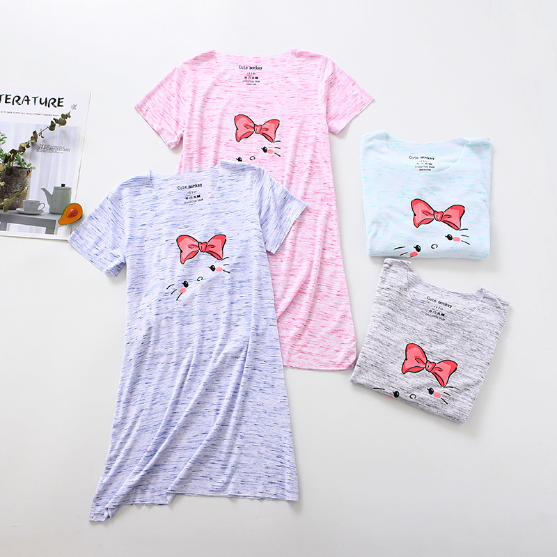 children Nightdress modal girl Home Furnishings baby have more cash than can be accounted for Nightdress summer Thin section Cartoon children pajamas