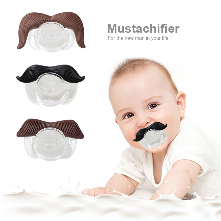 Sucette Bébé moustache avec cache-poussière - Ref 3424528 Image 1