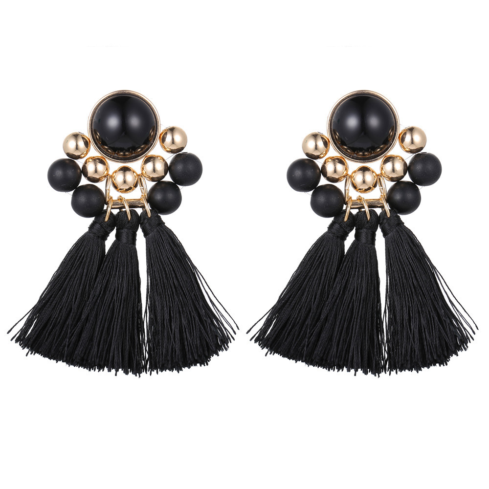 Exaggerated alloy fringed resin earrings earrings popular jewelrypicture9