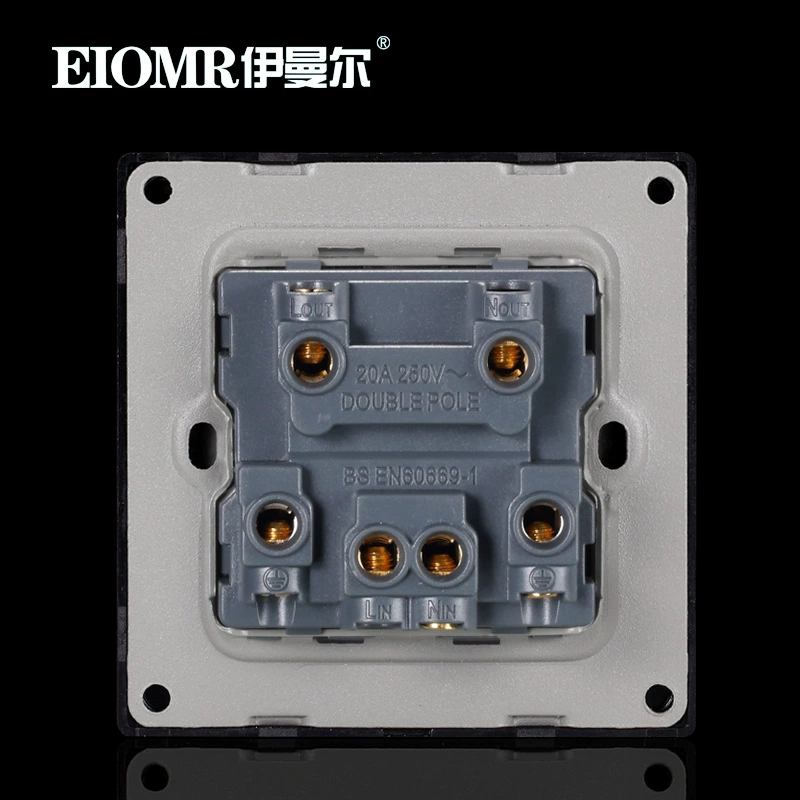 20A high -power switch dual -broken double -knife curved water heater 86 Mingwei 20A air -conditioning switch panel