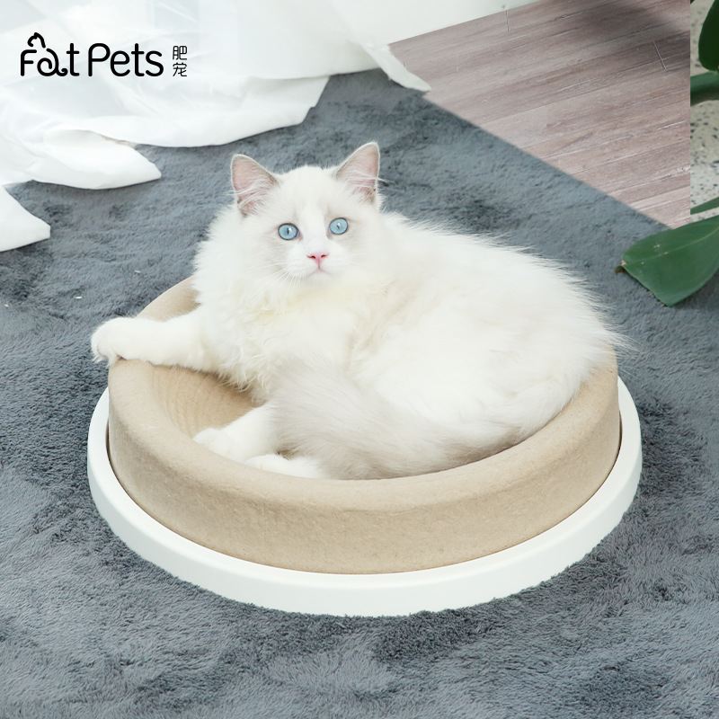 新款紙塑貓窩雞蛋殼形環保耐髒防水貓窩創意網紅貓咪磨爪休息窩