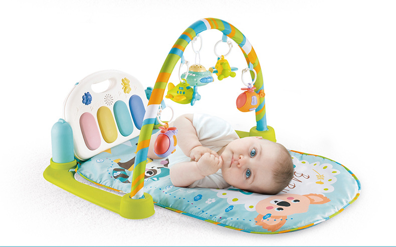 大号婴儿脚踏琴 遥控音乐灯光故事机健身架健身毯工厂直销详情图4