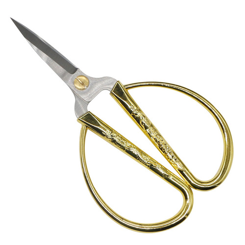 Household tailor scissors, stainless steel gift scissors, dragon and phoenix scissors, auspicious and festive alloy scissors, opening ribbon cutting scissors