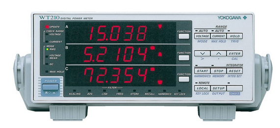 九成新日本横河WT210功率计,线路滤波功能,谐波,可测微小电流